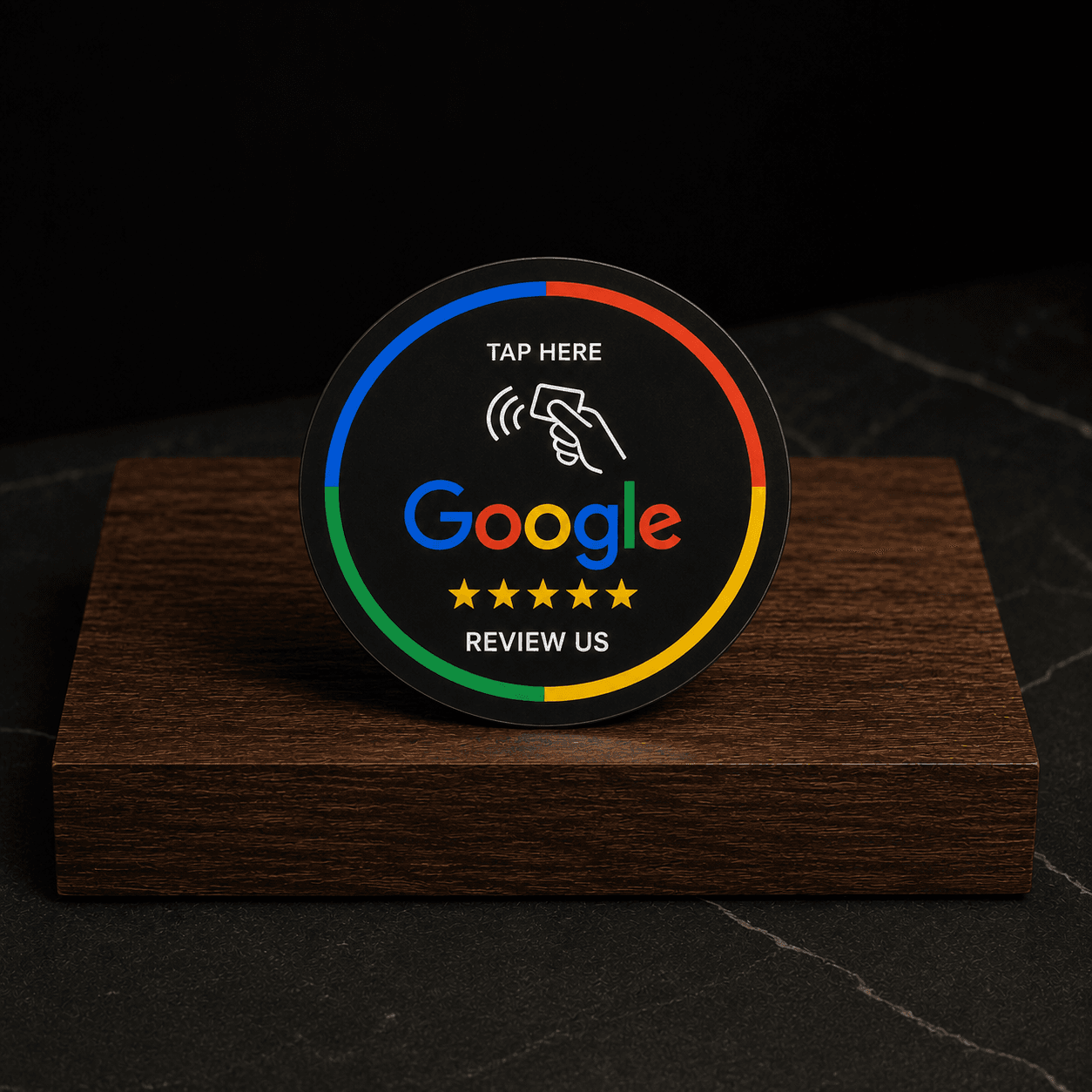 Runder Review Tag – Schwarz